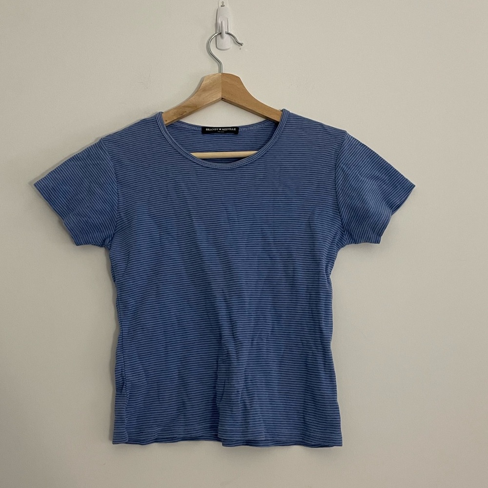 Brandy Melville blue stripped tee